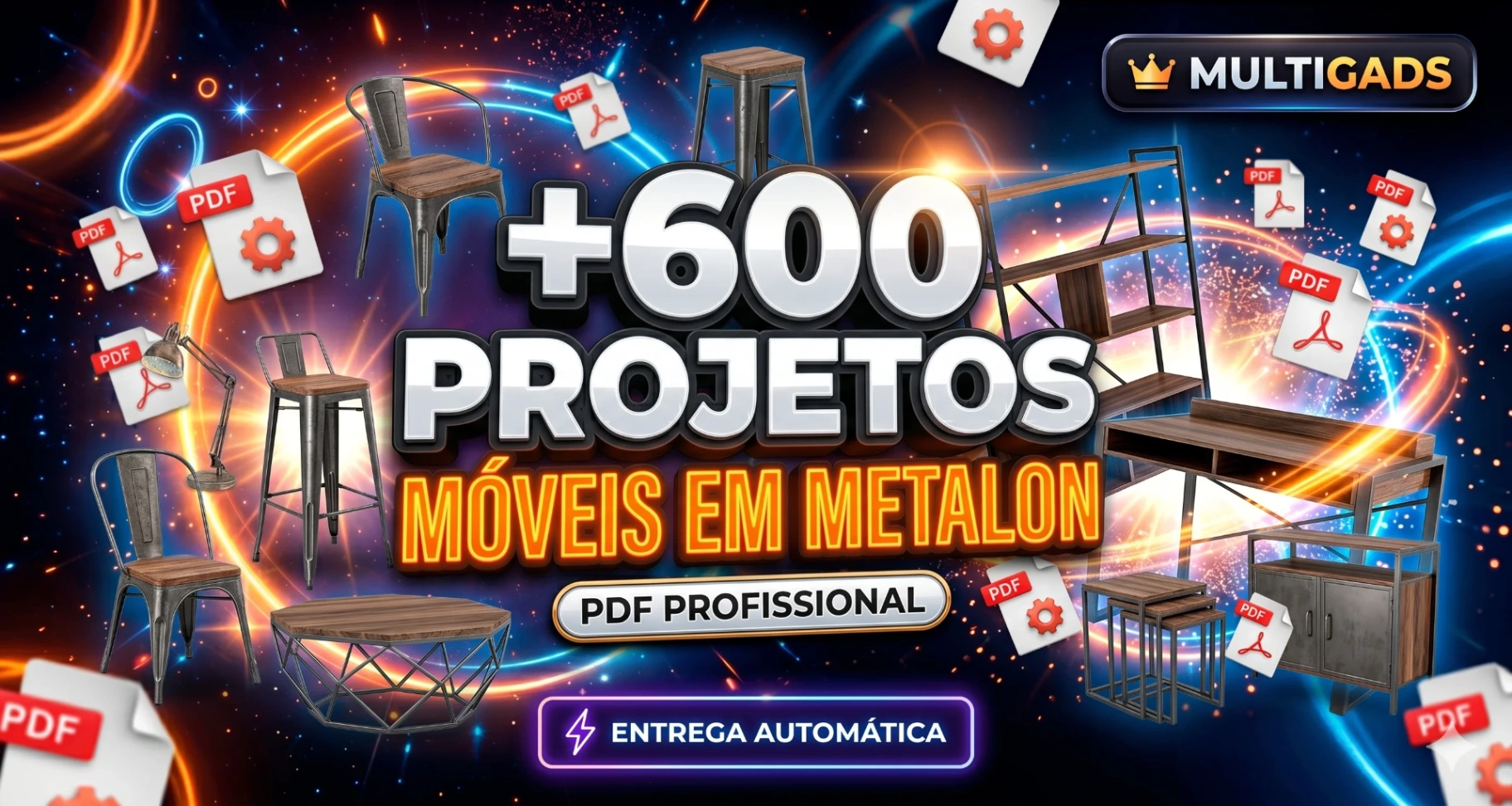 +600 PROJETOS DE MÓVEIS EM METALON | PDF PROFISSIONAL - ENTREGA AUTOMÁTICA