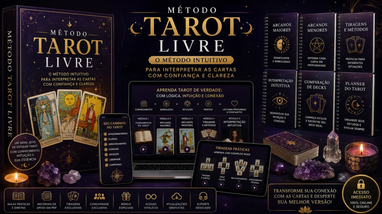 METODO TAROT LIVRE - O Método Intuitivo Para Interpretar as Cartas com Confiança e Clareza